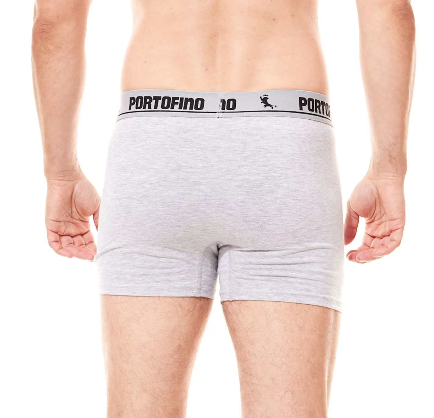 Unterwäsche|Boxershorts*PORTOFINO 2er Pack Herren Boxershorts bequeme Unterwäsche PF100-001 Grau meliert