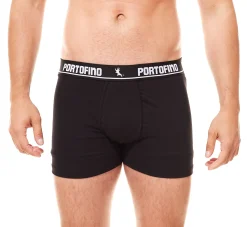 Unterwäsche|Boxershorts*PORTOFINO 2er Pack Herren Unterwäsche komfortable Boxershorts PF100-002 Schwarz
