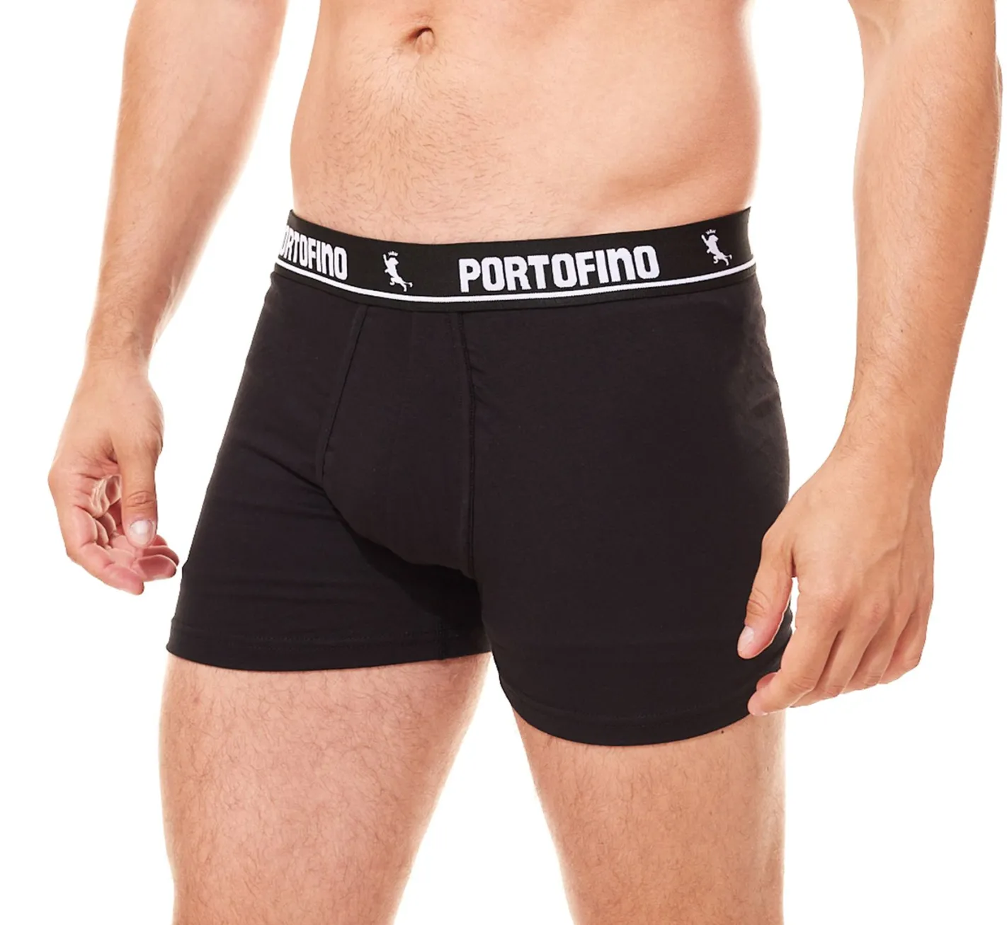 Unterwäsche|Boxershorts*PORTOFINO 2er Pack Herren Unterwäsche komfortable Boxershorts PF100-002 Schwarz