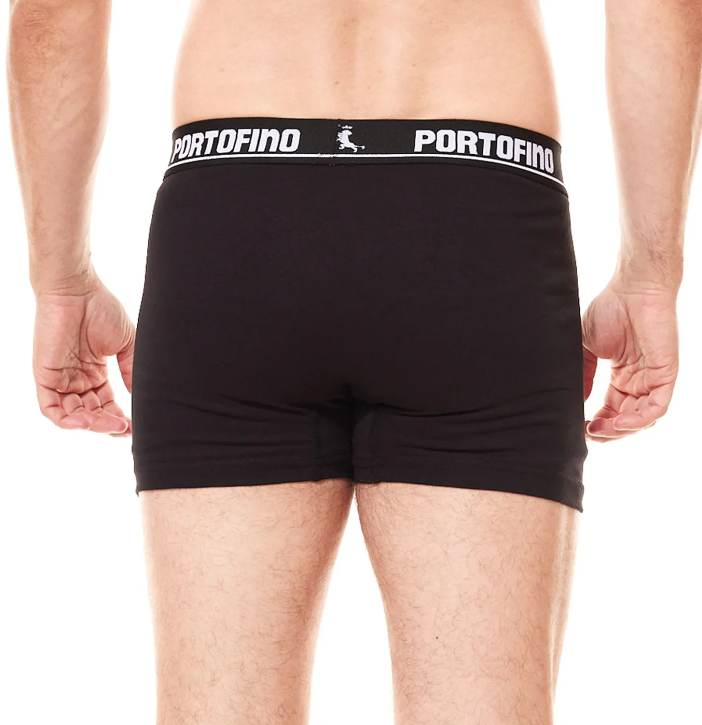 Unterwäsche|Boxershorts*PORTOFINO 2er Pack Herren Unterwäsche komfortable Boxershorts PF100-002 Schwarz