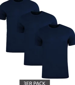 T-Shirts & Tank Tops*PUMA 3er Pack Base Kinder Sport-Shirt für Jungen & Mädchen nachhaltiges Baumwoll T-Shirt mit Logo 678577 02 Dunkelblau