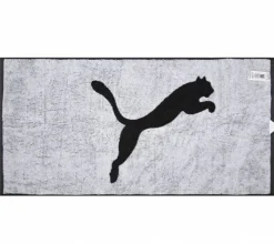 Handtücher*PUMA 2er Pack Baumwoll-Badetuch Fitness-Tuch Frottee-Handtuch mit großem Marken-Logo 50cm x 100cm 054553 Rot oder Schwarz Rot