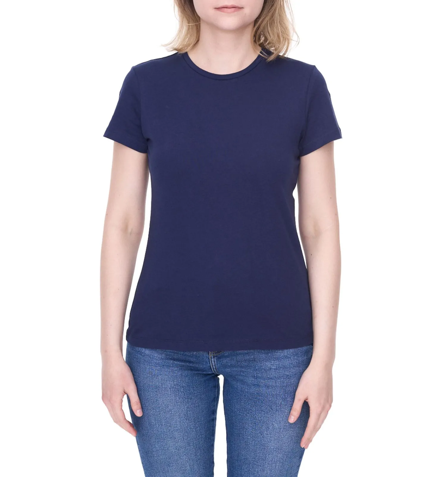 Tops & T-Shirts*PUMA 3er Pack Damen Baumwoll-Shirt T-Shirts Rundhals-Shirt Basic-Shirt 780027 05 Navy