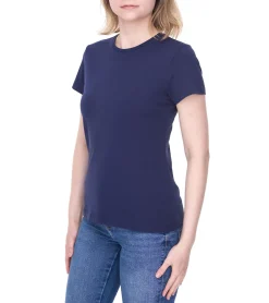 Tops & T-Shirts*PUMA 3er Pack Damen Baumwoll-Shirt T-Shirts Rundhals-Shirt Basic-Shirt 780027 05 Navy