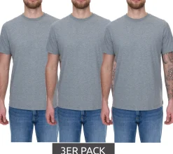 T-Shirts & Tank Tops*PUMA 3er Pack Statement Deluxe Edition Base nachhaltiges Herren Baumwoll-Shirt T-Shirts 683509 01 Grau