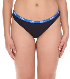 Unterwäsche*PUMA 9er Pack String-Tanga Damen Slips Unterwäsche-Set Baumwoll-Slips 701224757 001 Schwarz