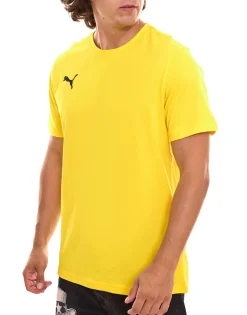 T-Shirts & Tank Tops*PUMA 2er Pack TeamGoal 23 Casual Herren T-Shirt mit Logo-Stickerei Baumwoll-Shirt Fußball 656578 07 Gelb