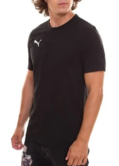T-Shirts & Tank Tops*PUMA 3er Pack TeamGOAL 23 Casual Herren Baumwoll-Shirt mit Logo-Stickerei schlichtes T-Shirts 656578 03 3 Schwarz