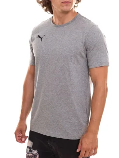 T-Shirts & Tank Tops*PUMA 3er Pack TeamGOAL 23 Casual Herren Baumwoll-Shirt mit Logo-Stickerei schlichtes T-Shirts 656578 oder Grau Schwarz