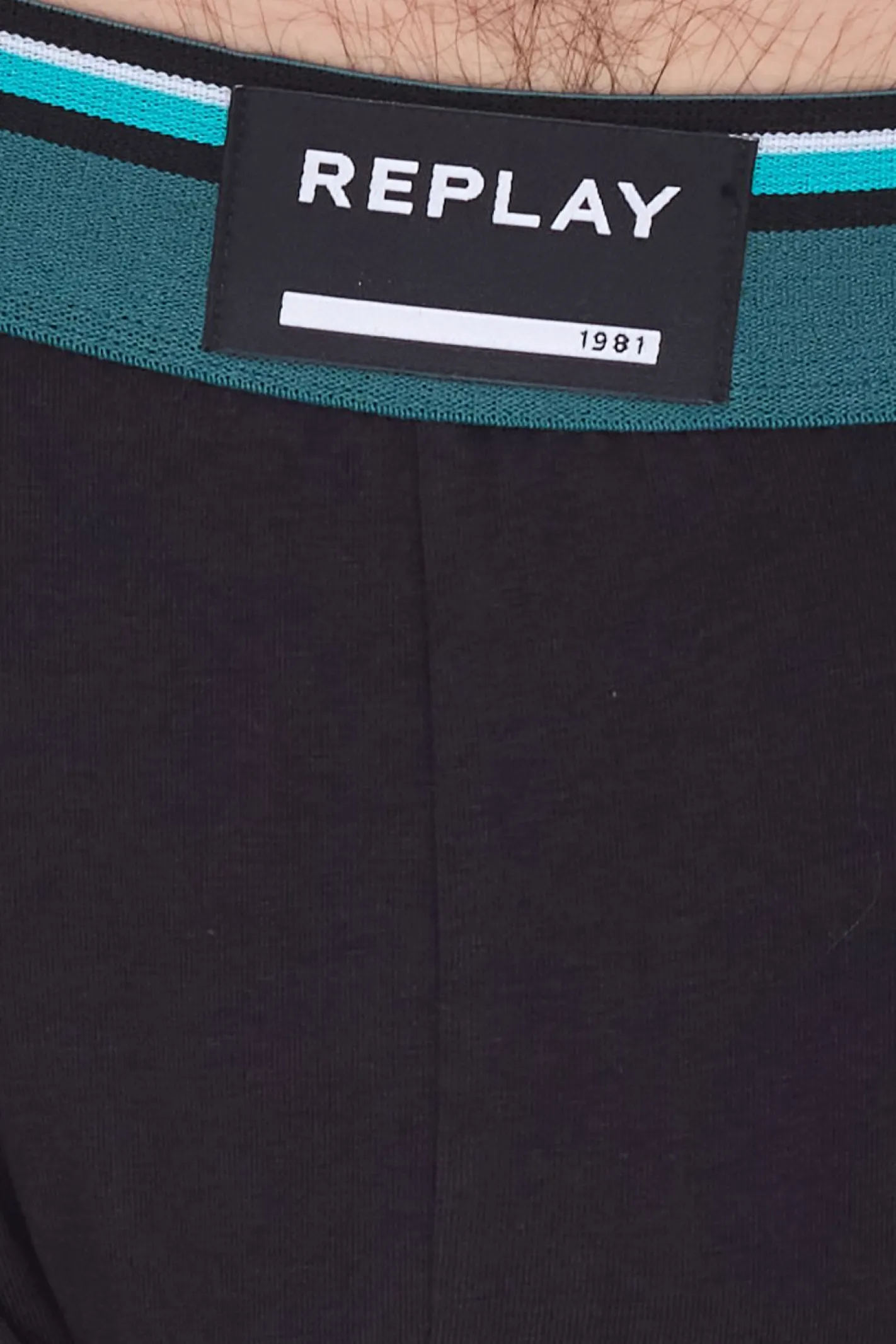 Unterwäsche|Boxershorts*REPLAY 2er Pack Herren Retro Boxershorts Baumwoll-Unterwäsche oder Schwarz/Blau Schwarz/Türkis