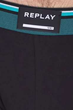 Unterwäsche|Boxershorts*REPLAY 2er Pack Herren Retro Boxershorts Baumwoll-Unterwäsche Blau, Schwarz, Dunkelblau oder Rot