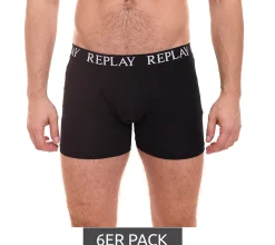 Unterwäsche|Boxershorts*REPLAY 6er Pack Herren Retro Boxershorts Baumwoll-Unterwäsche I101102-002 N011 Schwarz