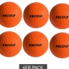 Sportausrüstung|Ballsport*SCOOP 6er Pack X-Treme Hockey Street-Balls mit Dimple-Design Hockeyball Sport-Ausrüstung NI266444 Orange