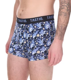 Unterwäsche|Boxershorts*TASTIQ 5er Pack Herren Boxershorts in Geschenkbox mit Weltraum-Print Baumwoll-Unterhose Tas/1/BCX5/SPAC Schwarz/Bunt