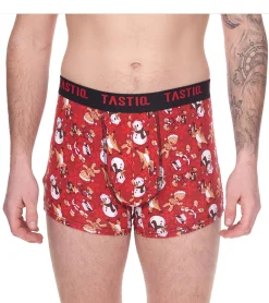 Unterwäsche|Boxershorts*TASTIQ 5er Pack Herren Boxershorts in Geschenkbox mit Weihnachts-Print Baumwoll-Unterhose Tas/1/BCX5/XMAS Schwarz/Bunt