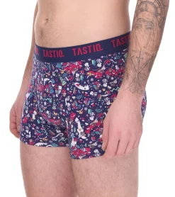 Unterwäsche|Boxershorts*TASTIQ 5er Pack Herren Boxershorts in Geschenkbox mit Weihnachts-Print Baumwoll-Unterhose Tas/1/BCX5/XMAS Schwarz/Bunt