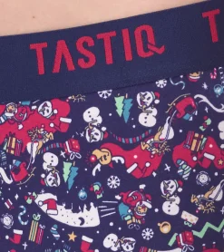 Unterwäsche|Boxershorts*TASTIQ 5er Pack Herren Boxershorts in Geschenkbox mit Weihnachts-Print Baumwoll-Unterhose Tas/1/BCX5/XMAS Schwarz/Bunt