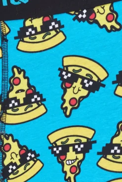 Unterwäsche|Boxershorts*TASTIQ 3er Pack Herren Boxershorts mit Pizza- / US-Dollar- oder Müsli-Print Baumwoll-Unterhose in Geschenkbox Unterwäsche Tas/1/BCX3 Schwarz/Blau/Grün/Gelb