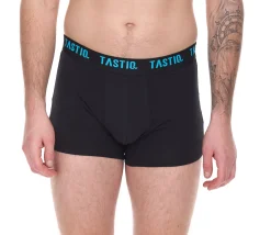 Unterwäsche|Boxershorts*TASTIQ 3er Pack Herren Boxershorts mit Pizza- / US-Dollar- oder Müsli-Print Baumwoll-Unterhose in Geschenkbox Unterwäsche Tas/1/BCX3 Schwarz/Blau/Grün/Gelb