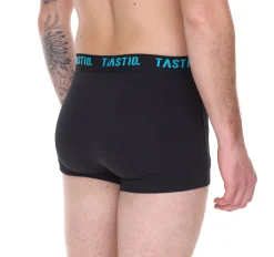 Unterwäsche|Boxershorts*TASTIQ 3er Pack Herren Boxershorts mit Pizza- / US-Dollar- oder Müsli-Print Baumwoll-Unterhose in Geschenkbox Unterwäsche Tas/1/BCX3 Schwarz/Blau/Grün/Gelb