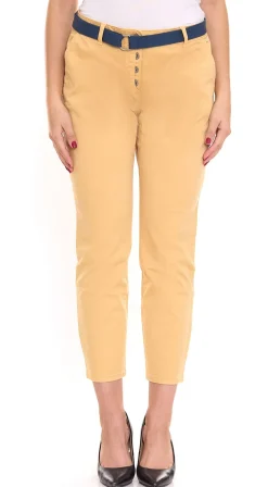 Hosen & Jeans*Tom Tailor 2er Pack Damen Chino-Hose stylische Alltags-Hose mit Gürtel 46246404 Beige
