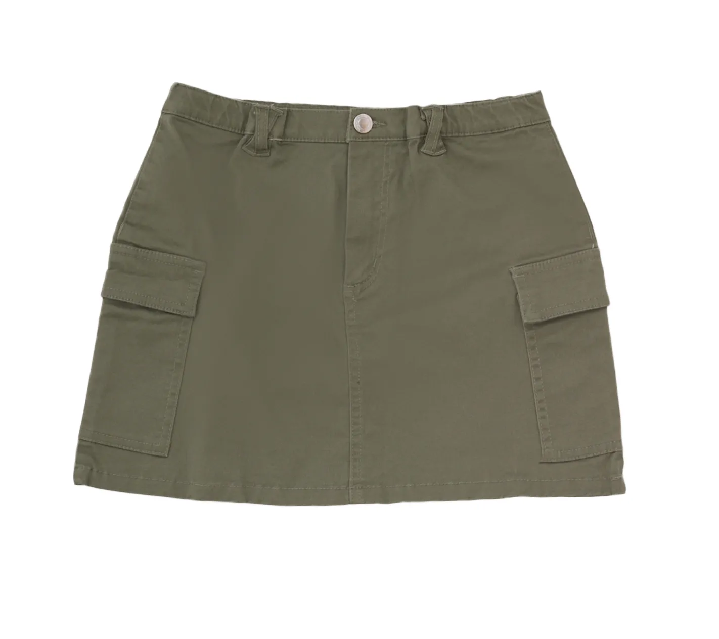 Kleider & Röcke*O46bpx 2er Pack trendiger Kinder Cargo-Rock für Mädchen Sommer-Rock mit seitlichen Taschen Baumwoll-Rock 906440 Olivgrün
