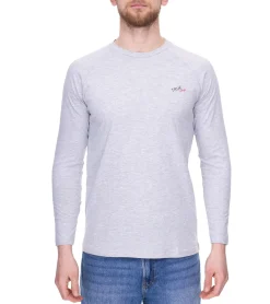 Nachtwäsche & Bademode*TRUE style 3er Pack Herren Pyjama-Shirt Baumwoll-Pullover Schlaf-Shirt Oeko-Tex zertifiziert - Standard 100 Rundhals-Pullover 7753437 Hellgrau