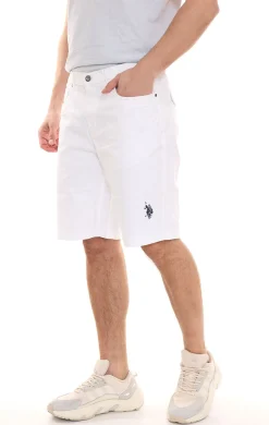 Shorts & Bermudas*U.S. POLO ASSN. 3er Pack Abel Herren Chino-Shorts nachhaltige Baumwoll-Bermuda 157 59799 52940 401 Weiß