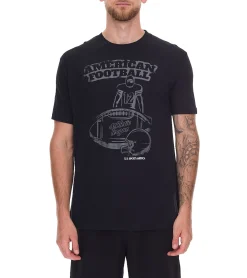 T-Shirts & Tank Tops*U.S. SPORT AMERICA 2er Pack Herren T-Shirt Basic Baumwoll-Shirt Rundhals-Shirt Kurzarm Blau/Schwarz