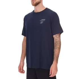 T-Shirts & Tank Tops*U.S. SPORT AMERICA 2er Pack Herren T-Shirt Basic Baumwoll-Shirt Rundhals-Shirt Kurzarm Blau/Schwarz