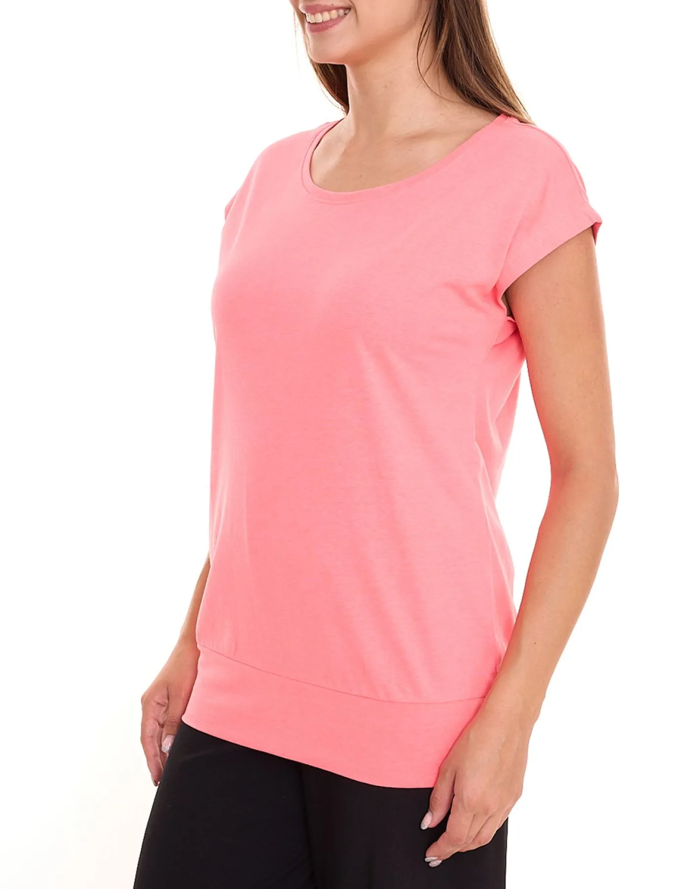 Tops & T-Shirts*AjC 2er Set Damen T-Shirt Rundhals-Shirt Baumwoll-Shirt Kurzarm-Shirt 71333114 Grau/Rosa