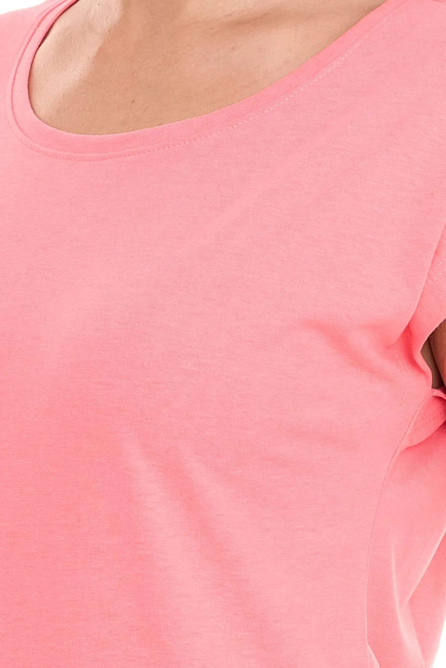 Tops & T-Shirts*AjC 2er Set Damen T-Shirt Rundhals-Shirt Baumwoll-Shirt Kurzarm-Shirt 71333114 Grau/Rosa