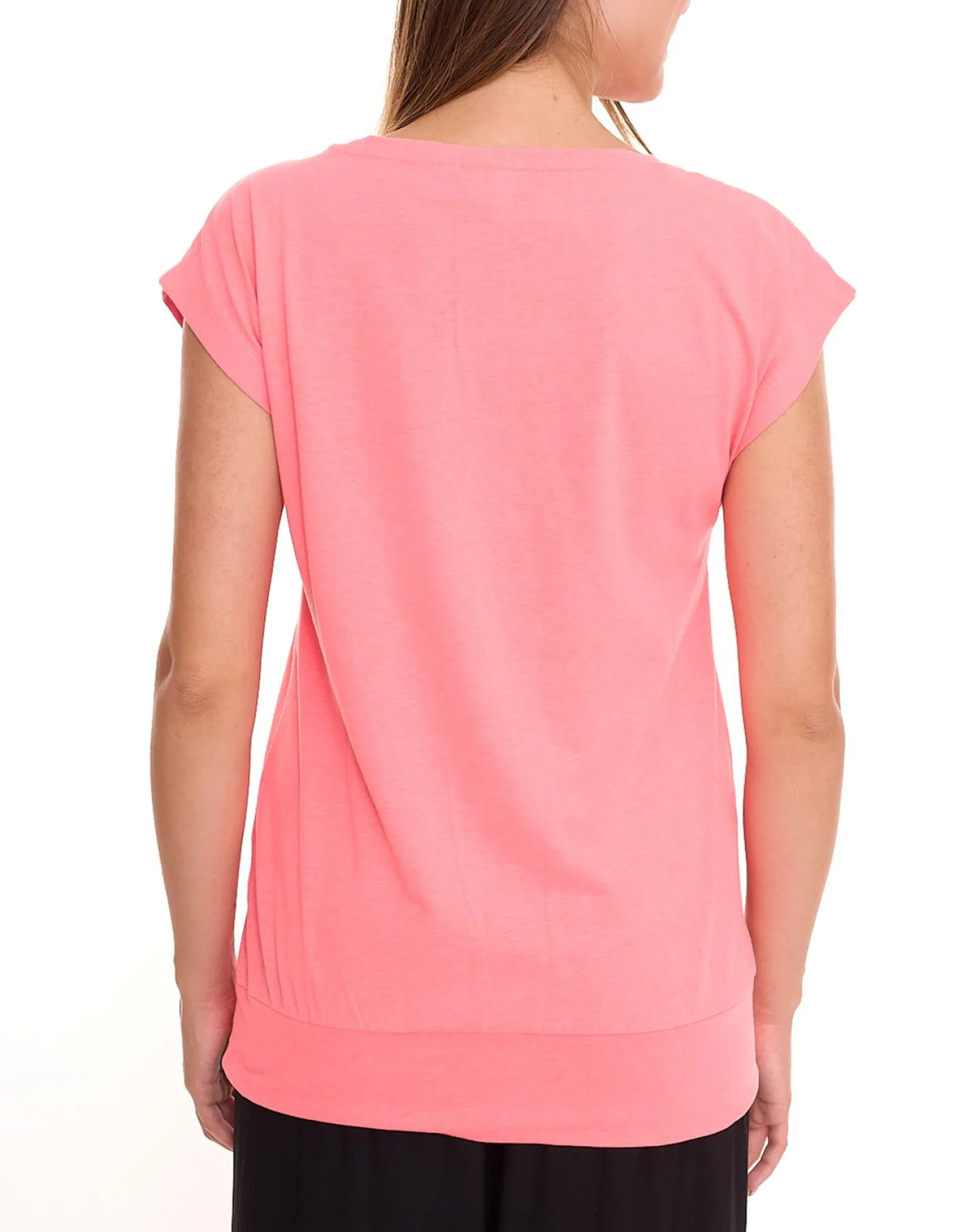 Tops & T-Shirts*AjC 2er Set Damen T-Shirt Rundhals-Shirt Baumwoll-Shirt Kurzarm-Shirt 71333114 Grau/Rosa