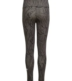 Sportunterbekleidung|Jogginghosen & Fitnessmode*adidas 2er Sparpack Leggings nachhaltige Trainings-Hose für Mädchen Sport-Hose mit AEROREADY Technologie Animal-Look HL2443 Grau/Schwarz