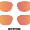 Sonnenbrillen*adidas 2er Sparpack Sport Herren Sonnen-Brille mit rot/orangenen Gläsern und transparenten Bügeln Lauf-Brille SP0014 6226G Transparent
