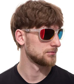 Sonnenbrillen*adidas 2er Sparpack Sport Herren Sonnen-Brille mit rot/orangenen Gläsern und transparenten Bügeln Lauf-Brille SP0014 6226G Transparent