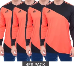 T-Shirts & Tank Tops|Sportoberbekleidung*adidas 4er Sparpack Torwarttrikot Squadra GK 21 im Sparpack Herren Langarm Fußball -Trikot mit Aeroready GK9805 Schwarz/Orange