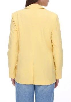 Blazer & Sakko*AjC 2er Sparpack Damen Blazer hüftlanger Boyfriend-Blazer mit Innenfutter und Ein-Knopf-Verschluss 53438757 Gelb
