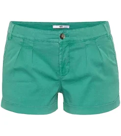 Shorts & Bermudas*AjC 2er Sparpack Damen Hot-Pants mit Bügelfalten Chino-Shorts mit fixiertem Umschlag Sommer-Shorts 83031904 Grün