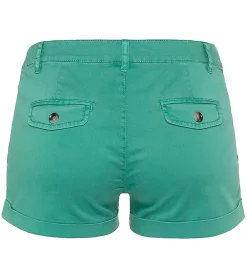 Shorts & Bermudas*AjC 2er Sparpack Damen Hot-Pants mit Bügelfalten Chino-Shorts mit fixiertem Umschlag Sommer-Shorts 83031904 Grün