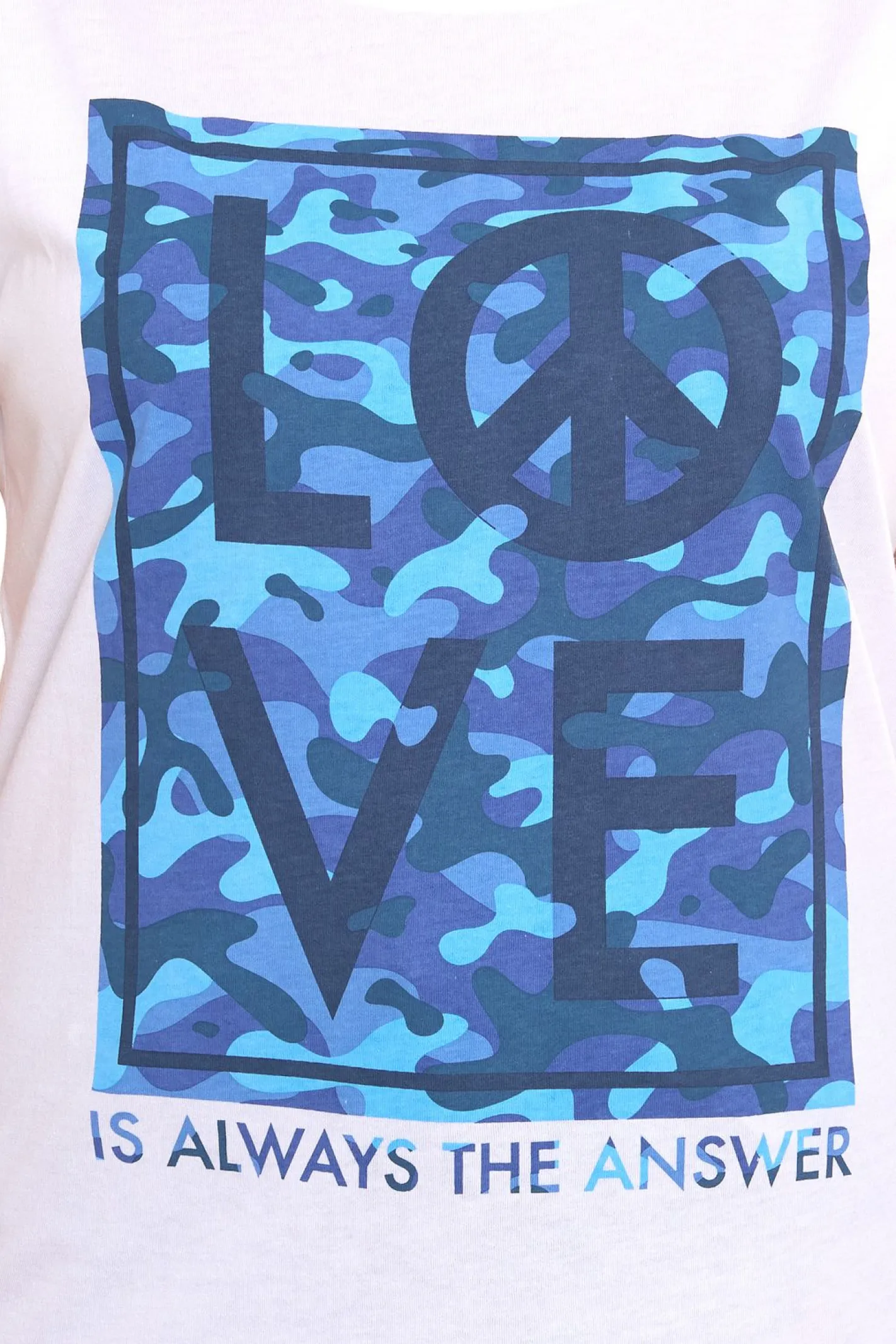 Tops & T-Shirts*AjC 2er Sparpack T-Shirt modisches Damen Kurzarm-Shirt mit Love-Print Sommer-Shirt 32038357 Weiß