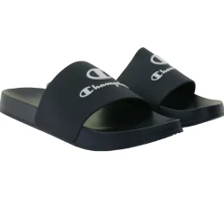 Zehentrenner & Sandalen|Pantoffeln & Hausschuhe*Champion 2er Sparpack Kos Damen und Herren Bade-Schuhe Badelatschen Sommer-Schuhe Schlupf-Schuhe S22175 Schwarz oder Blau