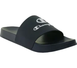 Zehentrenner & Sandalen|Pantoffeln & Hausschuhe*Champion 2er Sparpack Kos Damen und Herren Bade-Schuhe Badelatschen Sommer-Schuhe Schlupf-Schuhe S22175 Schwarz oder Blau