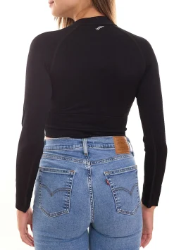 Sportoberbekleidung|Fitnessmode & Jogginghosen*FAYN SPORTS 2er Sparpack Longsleeve Crop Top Damen Sport-Shirt nahtloses Yoga-Shirt 47005506 Schwarz
