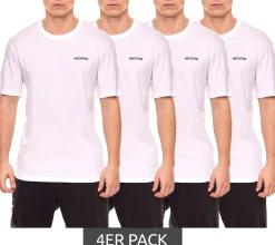 T-Shirts & Tank Tops*HECHTER STUDIO 4er Sparpack Herren Rundhals-Shirt Baumwoll T-Shirt NI58100 7002 Weiß
