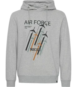 Pullover & Sweater*INDICODE 2er Sparpack Forzo Herren Baumwoll-Hoodie nachhaltiger Kapuzen-Sweater mit großem Frontprint 55-581MM in Grau, Navy oder Schwarz