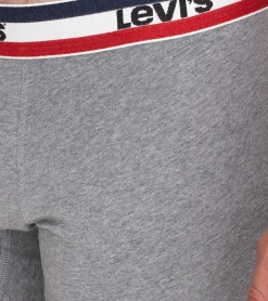 Unterwäsche|Boxershorts*LEVI´S 5er Sparpack LEVI`S Herren Boxershorts Baumwoll-Unterwäsche mit farblichen Akzenten am Bund 701224335 Schwarz/Grau oder Schwarz/Grau/Blau