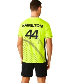 T-Shirts & Tank Tops*Mercedes-Benz 2er Sparpack AMG Petronas F1 Herren T-Shirt Lewis Hamilton Kurzarm-Trikot 701227120 001 Neon-Gelb