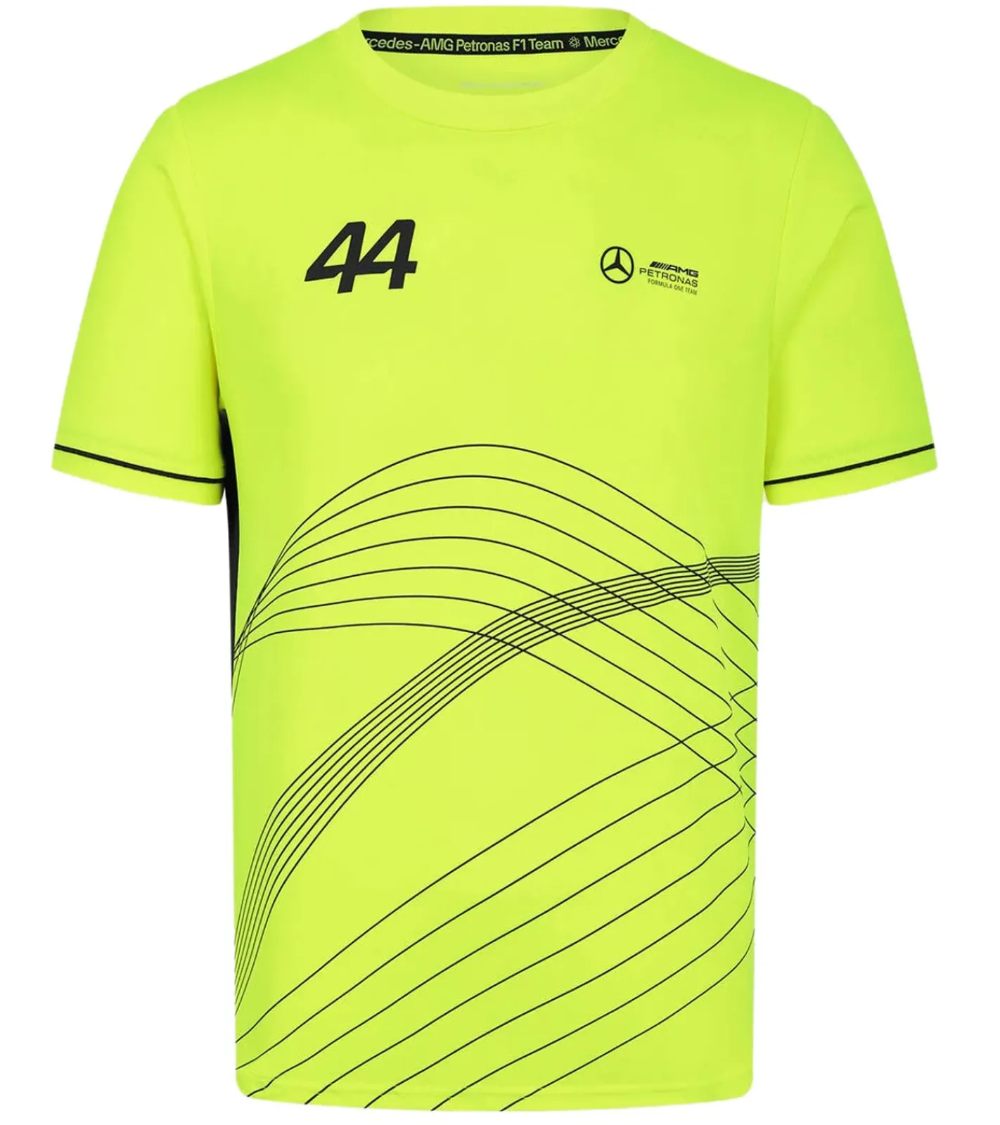 T-Shirts & Tank Tops*Mercedes-Benz 2er Sparpack AMG Petronas F1 Herren T-Shirt Lewis Hamilton Kurzarm-Trikot 701227120 001 Neon-Gelb