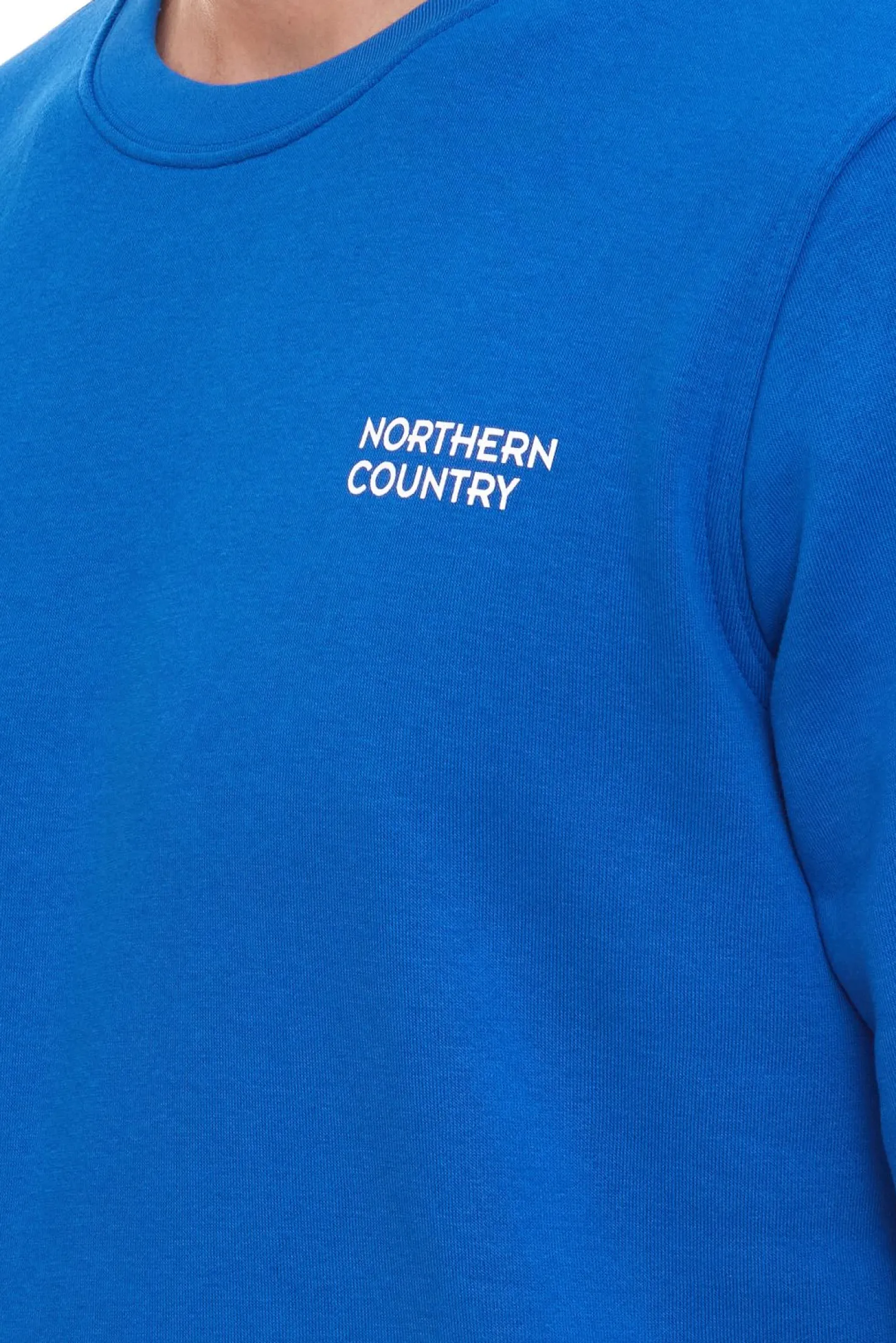 Pullover & Sweater*NORTHERN COUNTRY 2er Sparpack Herren Pullover mit Markenprint auf Brust Baumwoll-Sweater Langarm-Shirt 00009468 Blau